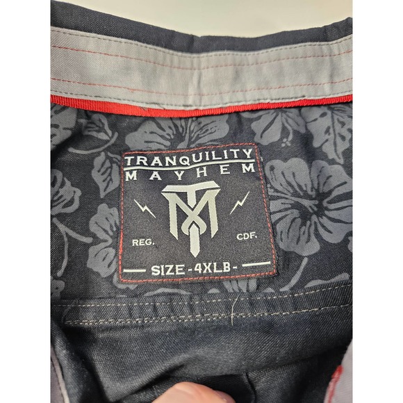 Tranquility mayhem size 4XLB flip cuff short sleeve button up EUC ^ - Picture 4 of 7
